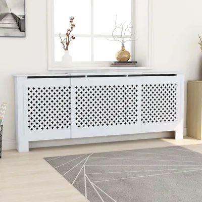 Produktbild von Möbel MDF Heizkörperverkleidung Weiß 205 cm - Klima- & Heizgeräte Zubehör &47019