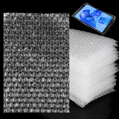 Zdjęcie produktu dla Folia bąbelkowa, 100 sztuk - 20 x 30 cm - Materiał do pakowania - Ochronna folia - Przezroczysty materiał PE - Worki bąbelkowe