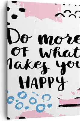 Produktbild von Bild auf Leinwand - Leinwandbild - Einteilig - Worte Motivation glücklich Nachricht - 70x100cm - Wand Bild - Wandbilder - Leinwanddruck - Wanddekoration - Leinwand bilder - Wandbild - PA70x100-2878