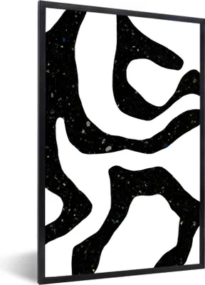 Produktbild von MuchoWow® Gerahmtes Poster Abstrakt - Minimalismus - Design 40x60 cm - Poster mit Schwarzem Bilderrahmen Wandposter Rahmen Foto Bilder - Papierdruck - Wandbilder