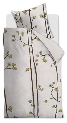 Produktbild von Beddinghouse van Gogh Mako-Satin-Bettwäsche-Garnitur Plum Blossoms Farbe Sand Größe 135x200
