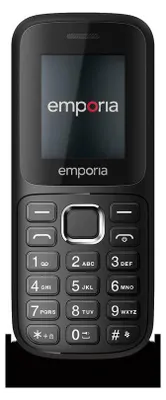 Produktbild von Emporia emporiaFN313, Balken, Single SIM, 4,5 cm (1.77"), 1 MP, 800 mAh, Schwarz