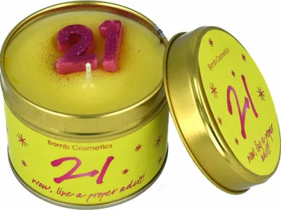Immagine prodotto di Bomb Cosmetics Duftkerze in Dose 21° Compleanno, Dosenkerze, Gelb, P21BIRTH04