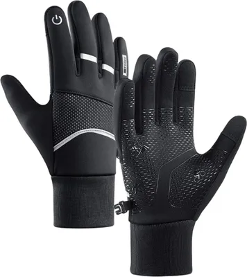Produktbild von Winter-Motorradhandschuhe – Thermohandschuhe, winddicht und warm, wasserdichte Mountainbike-Handschuhe mit Touchscreen-Funktion, für Damen und Herren, ideal für Radsport und Outdoor-Aktivitäten