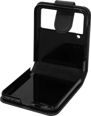 Produktbild von Avizar, Kunstlederhülle mit Magnetlasche für Samsung Galaxy Z Flip4, Schwarz