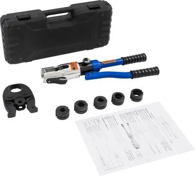 Produktbild von Hydraulische Crimpzange, langlebiges Design, 360° drehbarer Kopf, Blau