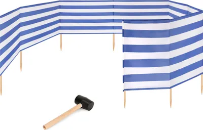 Produktbild von Garronda Strand Windschutz Sichtschutz 12m lang plus Gummihammer GAEX001 (Streifen, 12 m)