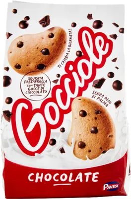 Zdjęcie produktu dla Pavesi Gocciole Chocolate 500g włoskie ciastka z czekoladą