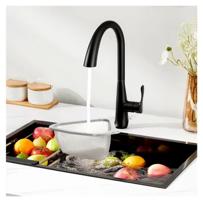 Produktbild von Abflusskorb mit Schwanenhals – Gebogener Wasserhahn-Netzfilterkorb