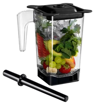 Produktbild von 1,5 Ltr. Ersatzbehälter für den Vitamix TNC 5200 mit Schneidemesser, Stößel und Deckel