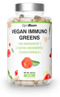 Produktbild von GymBeam - Vegan Immunoreens, 90 Kapseln