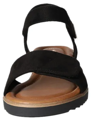 Produktbild von Tamaris Damen Sandale mit Klettverschluss und Keilabsatz 1-28118-44, Größe:39 EU, Farbe:Schwarz