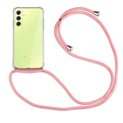 Produktbild von Handykette für Samsung Galaxy A34 5G Handyhülle mit Band Case Hülle mit Kordel Rosa