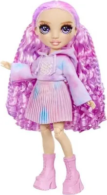 Image de Poupée Mannequin Rainbow High Water Color, Violet, 27cm, 2 Tenues à Personnaliser, Cheveux Colorables