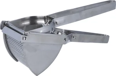 Produktbild von Kartoffelpresse EUROHOME dreieckige Küchenpresse aus rostfreiem Edelstahl, handliche Presse für Kartoffel, Spaghettieis oder Obst - 29x9x13cm