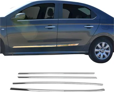 Zdjęcie produktu dla Listwy okienne do Peugeot 301 2012-2025 stal nierdzewna chrom 6szt
