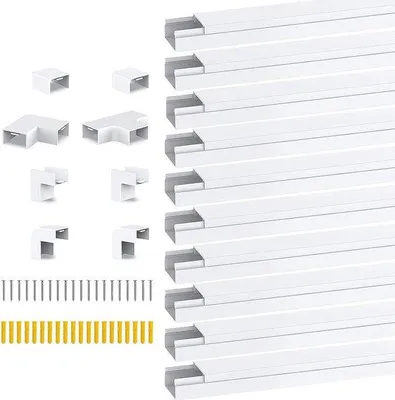 Obrázok produktu pre Systém na vedenie káblov – káblový žľab 20 x 10 mm, biely, 10 ks