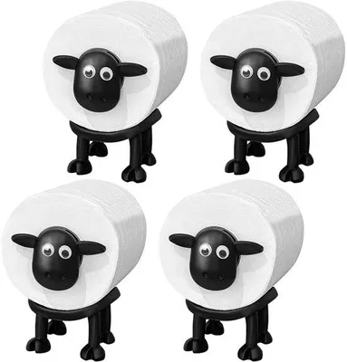 Image de Porte-rouleau de papier toilette « Mouton » pour rouleaux de 42 mm