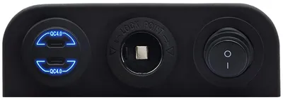 Produktbild von ProRide USB/USB-C-Schnelllader 2 Ports QC4.0 30W 12-V-Stecker Schalter 12V