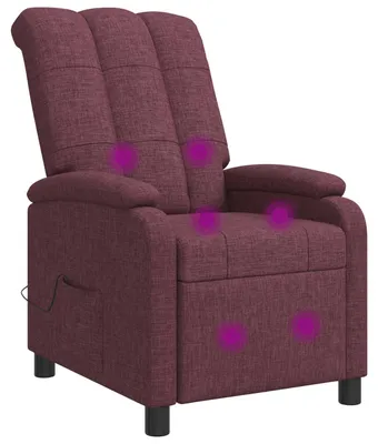 Image de Fauteuil de massage relax, tissu violet, vidaXL