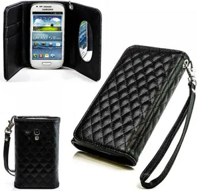 Produktbild von Samsung Galaxy S3 Mini (i8190) Booksytle Handtasche Mirror Schwarz