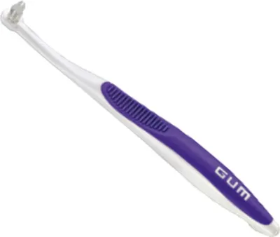 Produktbild von GUM Zahnbürste End Tuft Einzelkopf abgewinkelt für Implantate Spangen