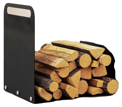 Zdjęcie produktu dla Regał na drewno opałowe, konstrukcja metalowa, nośność 30 kg, wymiary 90 cm x 30 cm x 100 cm, w zestawie uchwyty, do użytku wewnątrz i na zewnątrz
