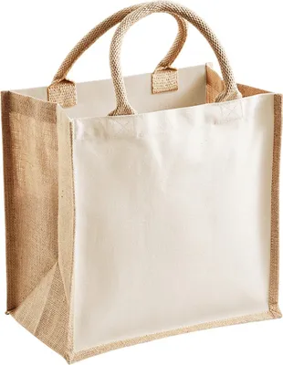 Produktbild von Westford Mill - Einkaufstasche, Jute PC6348 (Einheitsgröße) (Natürlich)