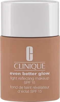 A bottle of Clinique Even Better Glow Light Reflecting Makeup SPF 15.