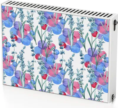 Produktbild von Blumen – Magnetische Heizkörperabdeckung – 80x60 cm – Magnet Heizkörperabdeckung – 3D Würfel – Heizkörperverkleidung – Magnetische Wandverkleidung – Wetterfest