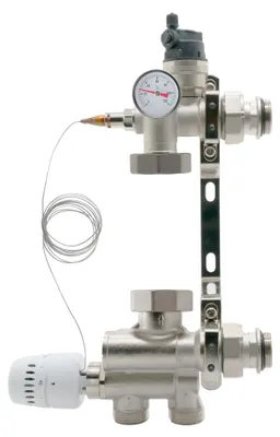 Mengpumphalter 210 mm für Fußbodenheizung, Messing, 20-70°C