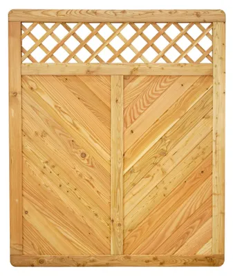 Produktbild von Ligna Gard Sichtschutzzaun Valencia gerade mit Rankgitter 150x180 cm Holzzaun Lärche stabiler Rahmen 44x88 mm sehr stabil
