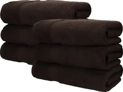 Produktbild von Betz 6 Stück Saunatücher 70 x 200 cm PREMIUM 100% Baumwolle Badetuch Liegetuch Strandtuch Farbe: dunkelbraun