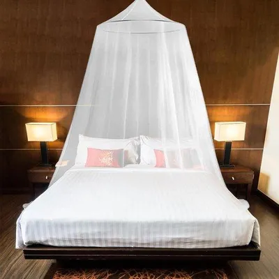 Produktbild von Gartenrollo 06 m x 25 m x 12 m - Feinmasig Himmelbett Vorhang - Reisfähiges Großes Gartenrollo für Zuhause und Reisen - Weiß