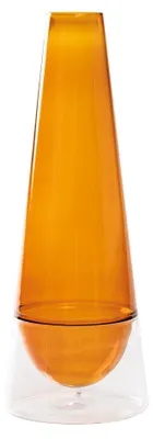 Imagen del producto de Conosfera, jarra de vidrio, 163 cm, color ámbar. Diseño artesanal en vidrio de borosilicato con técnica Incalmo, ideal para una decoración de interiores lujosa