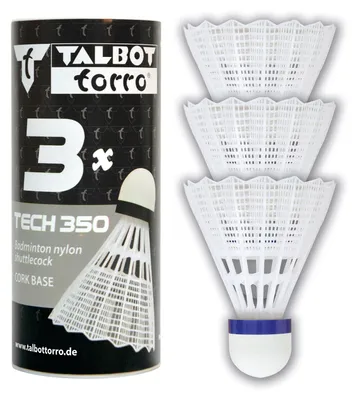 Image de Talbot-Torro Badminton-Ball TECH 350 Korb : blanc, Speed blue/medium