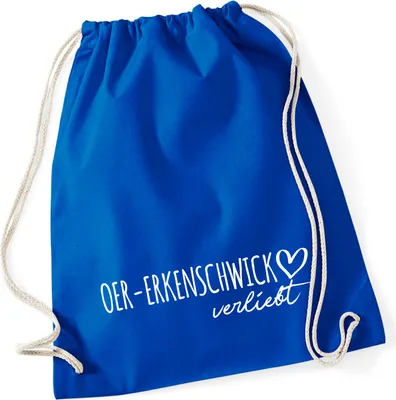 Produktbild von Huuraa Turnbeutel Oer-Erkenschwick verliebt 12 Liter Bright Royal Baumwolle Rucksack Geschenkidee