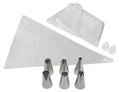 Image de Lot de 20 poches à douilles plastique avec douilles inox et plastique 32 cm Zenker Smart Pastry
