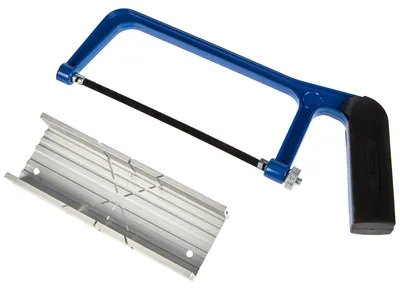 Produktbild von Gehrungslade Stichsäge Multifunktionssäge - 2-teiliges Set - 140 x 40 x 20 mm - Metallsägeblatt 150 mm - Für Holz und Metall