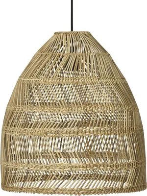 Produktbild von PR Home Maja Outdoor Pendelleuchte aus Naturfasern – handgeflochten, IP44, E27, inkl. Flex Out Kabelsatz.Durchmesser:53cm,Schirmfarbe:Natur