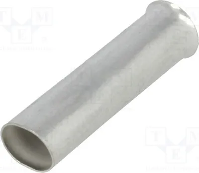 Obrázok produktu pre 20 kusov spojovacích objímok, neizolovaných, pre káble s prierezom 10 mm², dĺžka 20 mm, pocínované, typ "bootlace ferrule" (kruhová objímka)