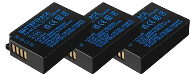 Obrázok produktu pre Batéria do fotoaparátu, nabíjačka s dvoma slotmi, vysoká kapacita, 3 ks batérií