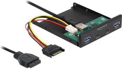Obrázek produktu pro DELOCK 3.5" USB 5 Gbps Front Panel 2xUSB Type-C+2xUSB Typ-A