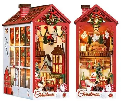Zdjęcie produktu dla Book nook drewniany zestaw do budowania miniaturowy domek prezent urodziny
