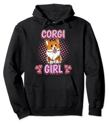 Zdjęcie produktu dla Bluza z kapturem "Dziewczynka i corgi"
