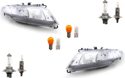 Produktbild von Johns, Scheinwerfer Halogen passend für Honda Civic Set mit Leuchtmittel Links Rechts 33151SMGG01 33101SMGG01