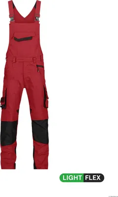 Produktbild von Dassy Arbeitslatzhose mit Kniepolstertaschen Voltic 400148 Gr. 48-STANDARD rot/schwarz