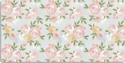Produktbild von Schreibtischmatte Tischunterlage 90x45 cm Mauspad - Aquarellblumen