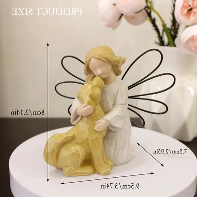 Engel Figur mit Hund