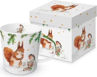 Produktbild von Henkelbecher Eichhörnchen & Rotkehlchen